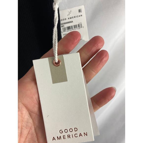 NWT Good American Ribbed Midi Fitted Skirt size 0 / xs - Picture 3 of 4